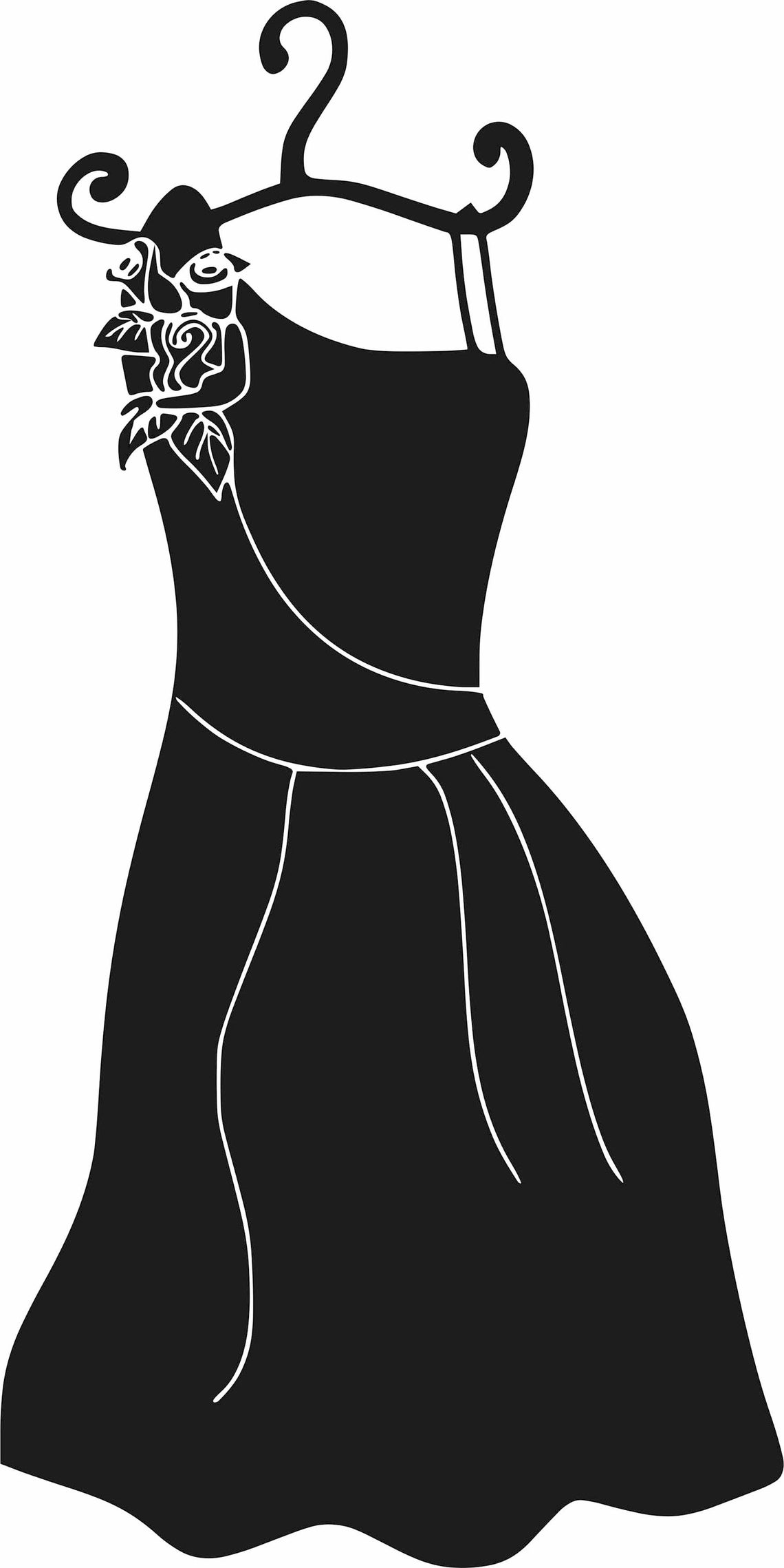 Dress svg file Dxf cdr svg jpg ai files CNC cut Vogue dress | Etsy