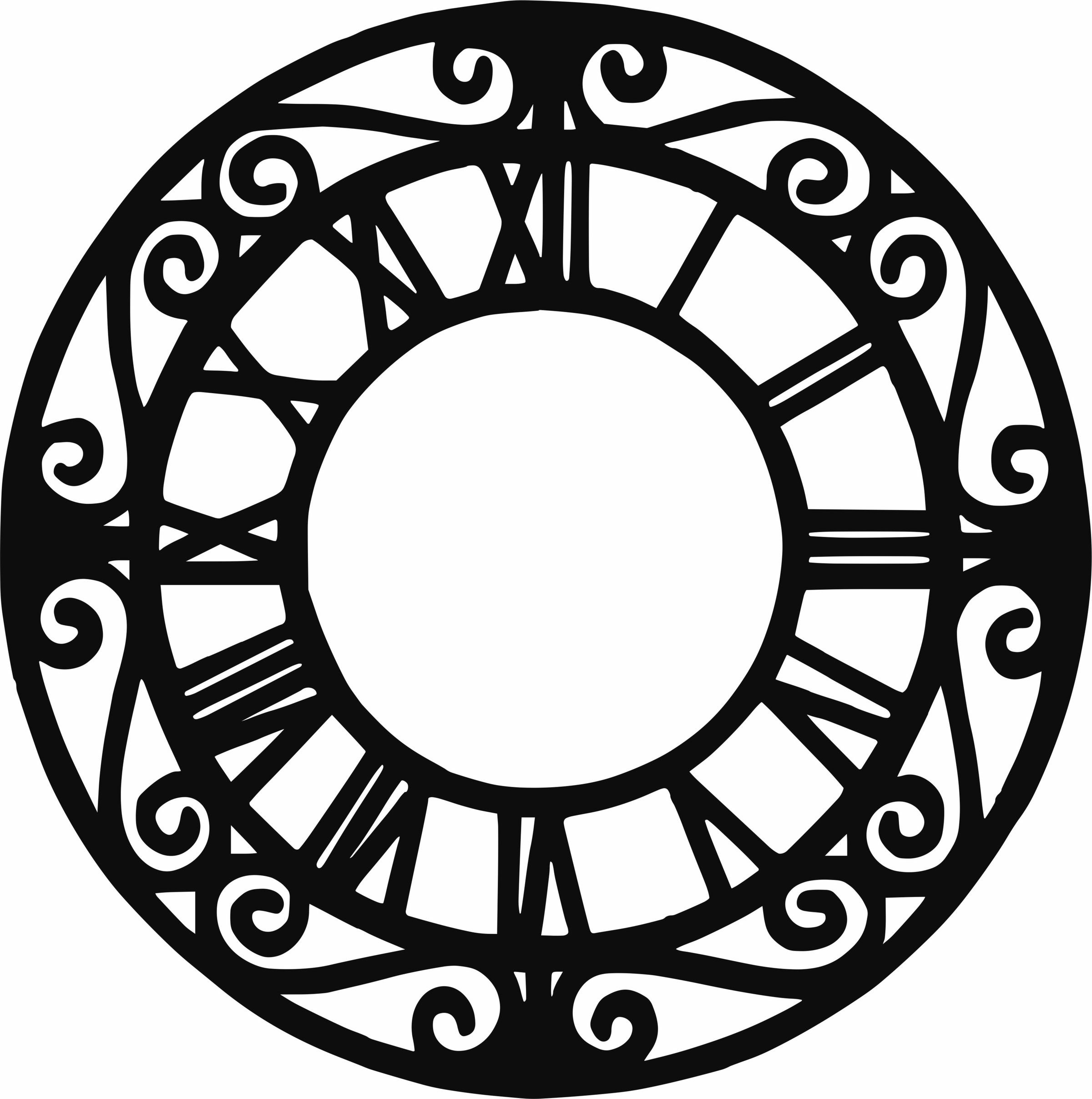 Clock Pattern 9pics dxf files dxf files for laser files Etsy