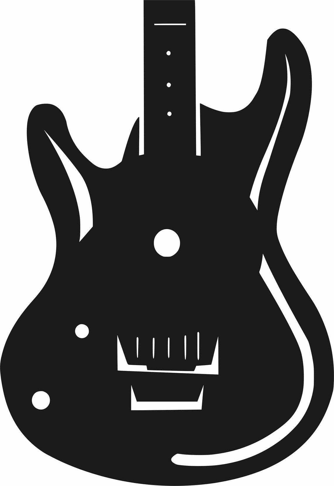 Guitar svg file 2pics Dxf cdr svg jpg files CNC cut Etsy
