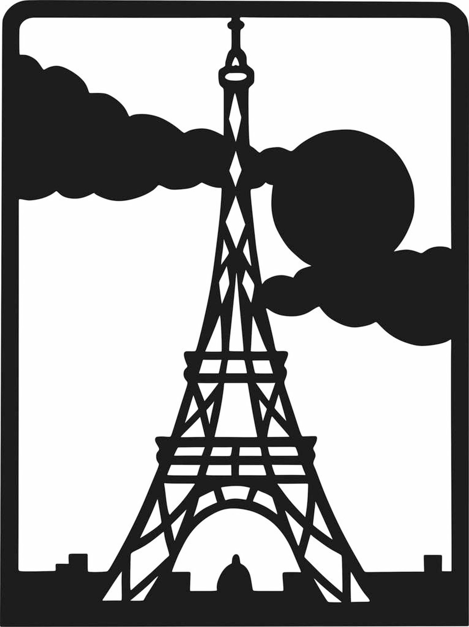 Eiffel tower svg file Dxf cdr svg jpg ai files CNC cut | Etsy