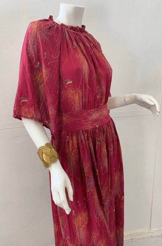vintage pure silk maxi dress
