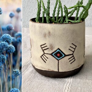 Ceramic planter handmade Succulent cactus planter Pot de fleur Deer pottery planter Ceramic pot plant Pottery planter Cache pot