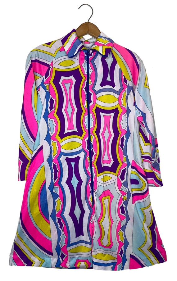 Vintage 1960's Fluorescent Multicolored Psychedeli