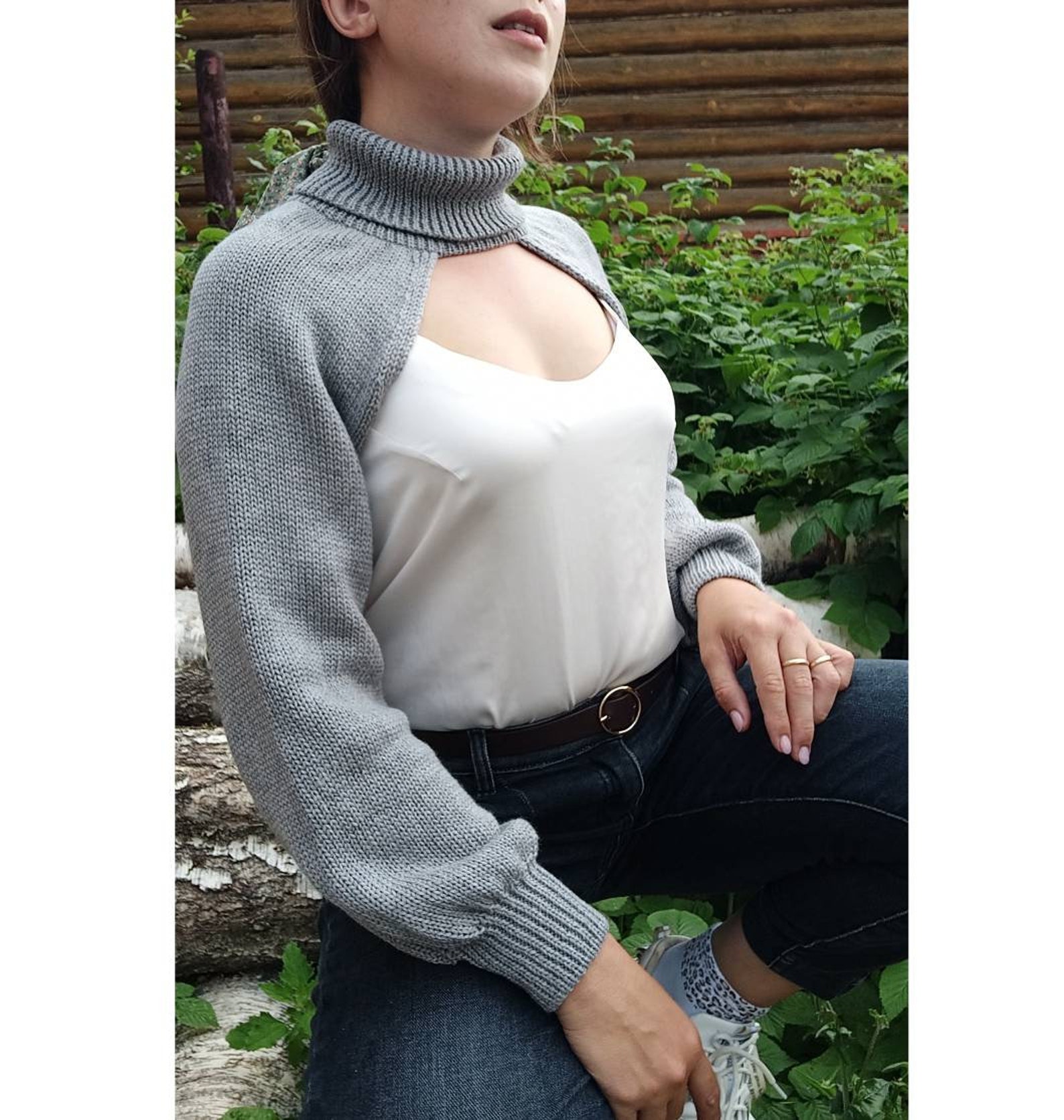 Woman sexy shrug college shrug woman turtleneck sweater Etsy