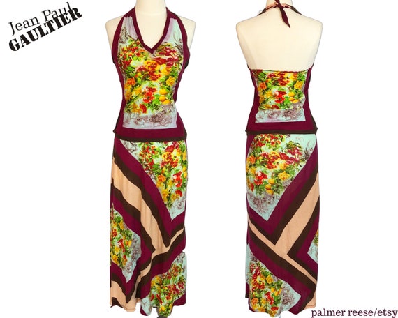 Vintage 90's JEAN PAUL GAULTIER Floral Fruit Roman