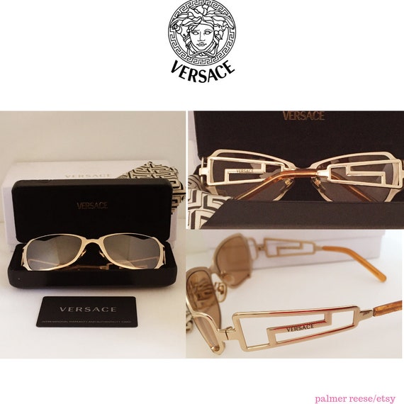 versace gold mirror sunglasses