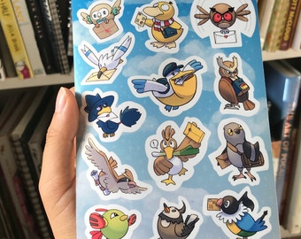 Pokemon Mail Birds Sticker Sheet
