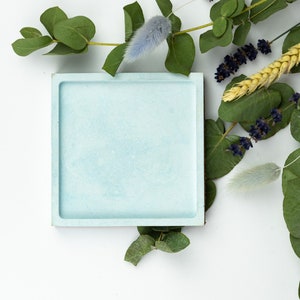 Square Concrete Dish · Set of 2 · Multi-Functional  Tray · Jewellery Tray · Coaster · Candle Tray