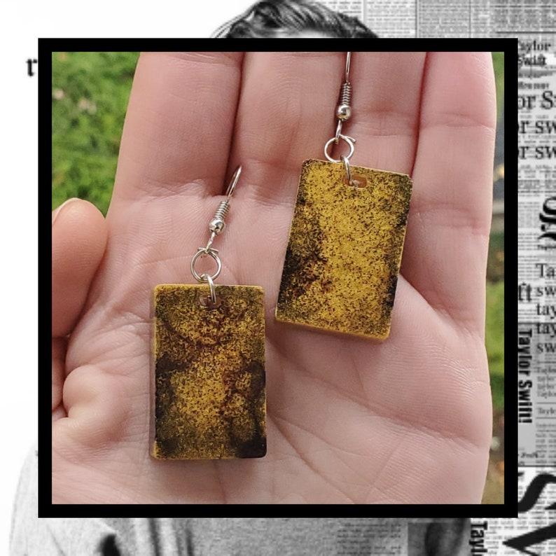Reputation Inspired Handmade Resin Dangle Earrings