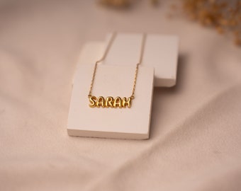 Custom 3D Puff Name Necklace, 3D Bubble Name Necklace, 3D Bubble Letter Necklace, 3D Balloon Letter Necklace, 3D Balloon Name Necklace