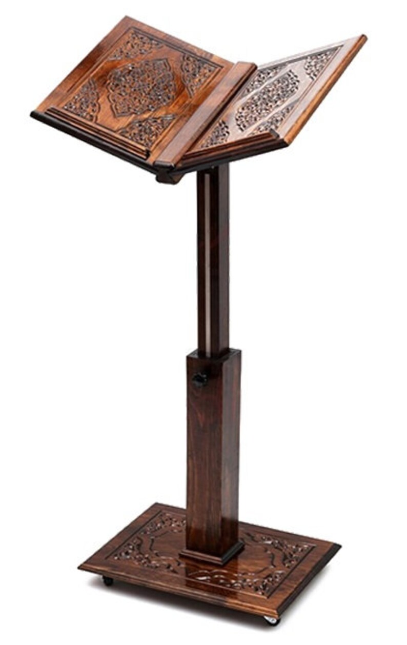 Adjustable Carving Book Stand Wooden Quran KerimBible Torah | Etsy