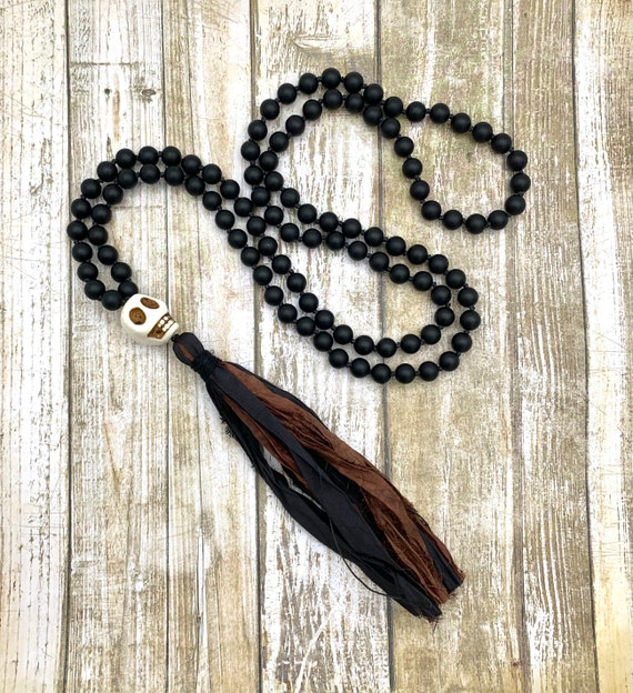 Rebalance 108 Knotted Meditation Mala With Cotton Tassel 