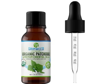 Organic Patchouli Essential Oil 100% Pure and Natural, Therapeutic Grade, Premium Quality, with Dropper…