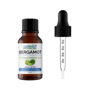 Ätherisches Bergamotteöl - 15 ml - Reine therapeutische Qualität mit Glastropfen