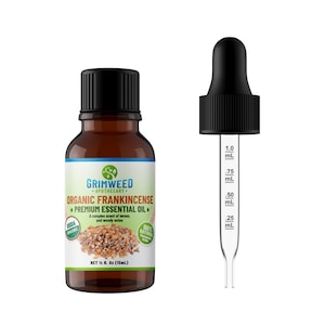 Organic Frankincense Essential Oil - 15mL - Pure Therapeutic Grade - 100% All Natural - Great For Aromatherapy - With Glass Dropper