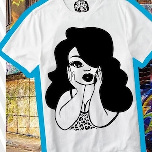Sexy Lady svg, Melanin svg, Dicker Schnitt, Chubby Girl svg, Black Woman, Afro svg, Black History, Curvy svg, Datei für Cricut, Sofortiger Download
