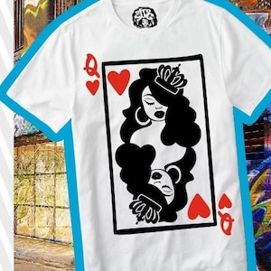 Rainha Negra svg, Rainha de Copas svg, Carta svg, Naipes de cartas, Afro svg, História Negra svg, Melanina svg, Arquivo para Cricut, Download instantâneo