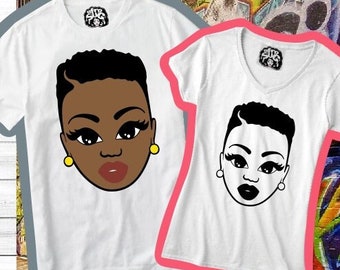 Elegant Black Woman svg, Black Girl svg, Afro girl , Earrings svg, File for Cricut, Vector, Silhouette, Instant download,Cuttable, Printable