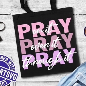 Pray on it svg, Pray over it, Christian svg, Prayer svg, Faith svg, Praying Hands svg, Black Woman svg, Datei für Cricut, Sofortiger Download