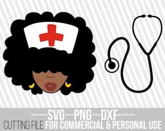 Download Black nurse svg | Etsy