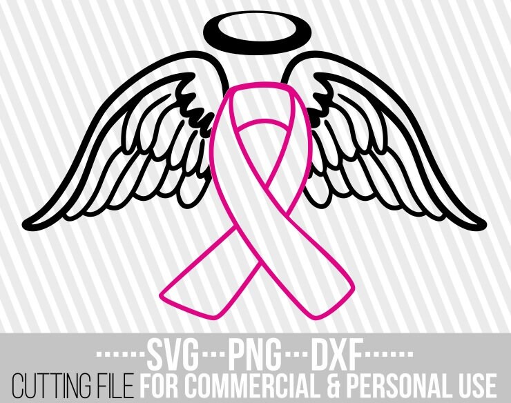 Download Angel Svg Breast Cancer Wings Svg Pink Ribbon Svg Awareness Ribbon Printable Cut Files File For Cricut Silhouette Instant Download