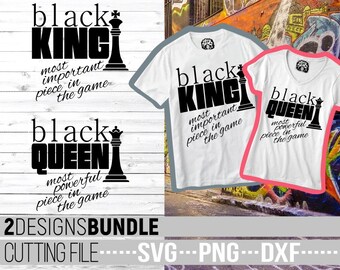 Black King svg, Black Queen svg, Chess Game, Afro Man svg, Black Girl Magic, Print, Cut Files, File for Cricut, Silhouette, Instant download