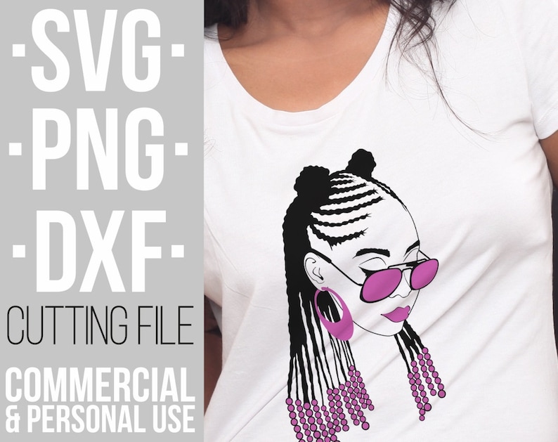 Download Black Woman with glasses svg Braid Hairstyles with Weave | Etsy