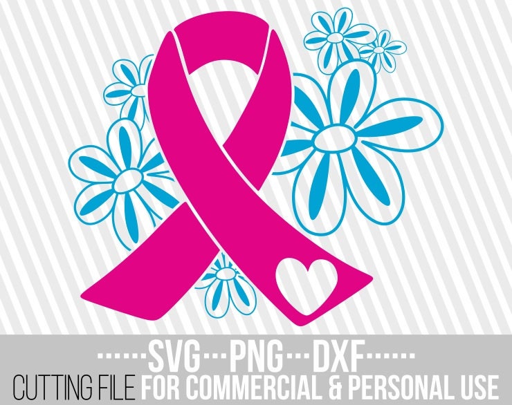 Download Cancer Ribbon Svg Breast Cancer Pink Ribbon Svg Heart Svg Pink Svg Flowers Svg Cut Files File For Cricut Silhouette Instant Download