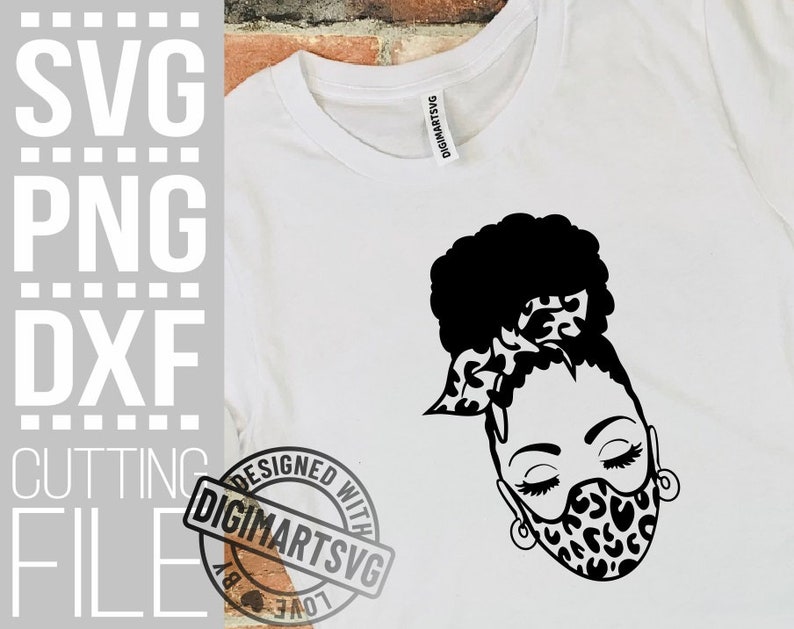 Download Black Woman in Mask svg Afro Hair svg Leopard Prints svg ...