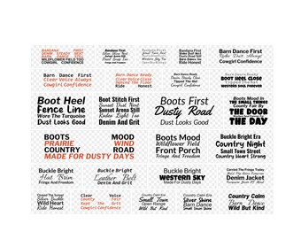 50x Western Quotes SVG Bundle, Cowgirl Country Shirt Design (Digital Download)