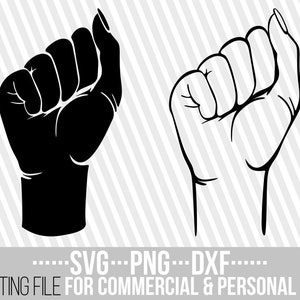 Faust svg, Hand svg, Power svg, Frau Faust svg, Weibliche svg, Finger svg, Punch svg, Vektor, Datei für Cricut, Silhouette, Direkter Download