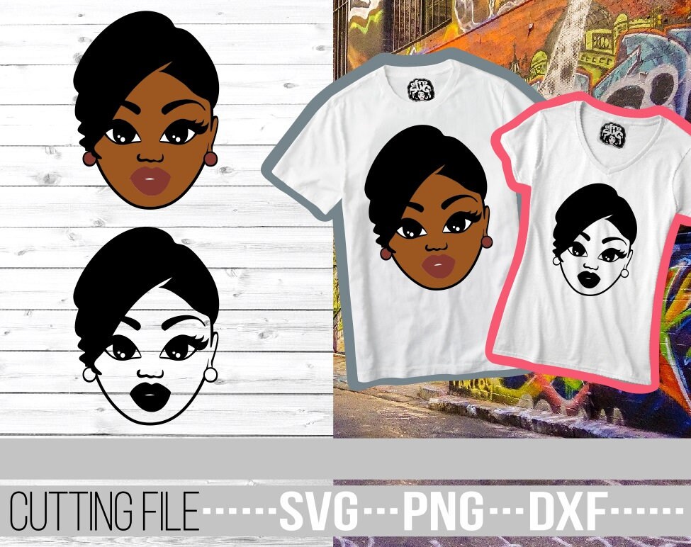 Download Black Woman In Short Hair Svg Afro Girl Svg Curly Hair Svg Melanin File For Cricut Vector Silhouette Instant Download Cuttable