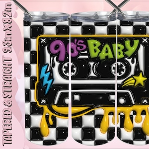 3D Inflated Puff 90 Baby Tumbler Wrap PNG, Bubble Wrap Aniversário 20 onças Sublimação Tumbler Designs, Aniversário Tumbler PNG, Download Digital