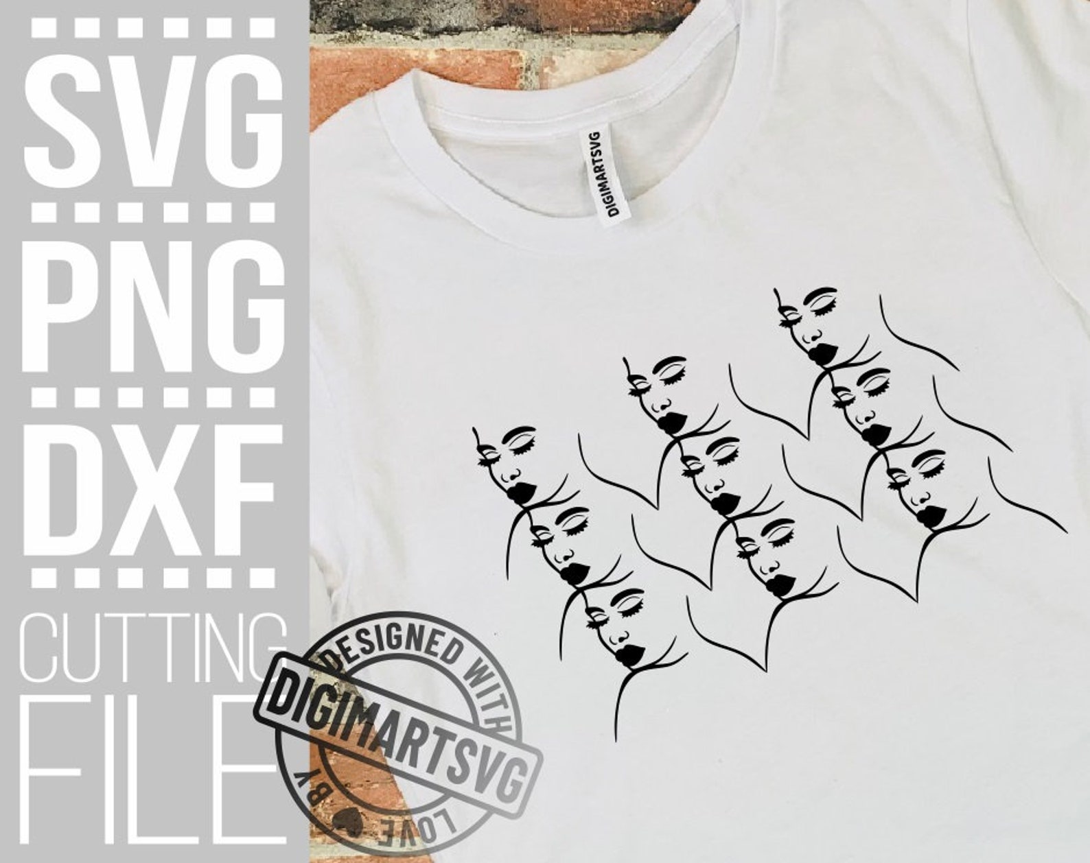 Abstract Face Svg Line Drawing Svg Melanin Svg Afro Girl Etsy