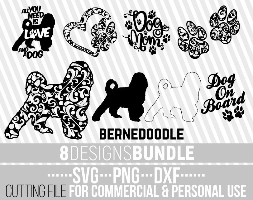 Download 8x Bernedoodle Mandala Bundle Svg Dog Bundle Svg Dog Shapes Mandala Dog Svg Cuttable File Silhouettes Bundle Cricut File Vector