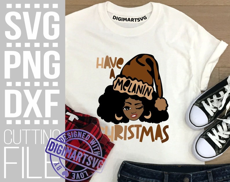 Download Have A Melanin Christmas svg Afro svg Santa Claus svg | Etsy