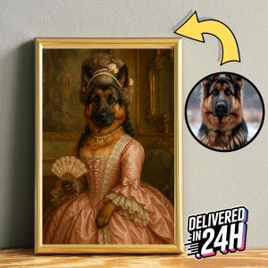 Custom Royal Pet Portraits, Funny Pet Portrait, Dog Owner Gift, Personalized Dog Art, Dog Cat Pet Custom Pet Art Personalized Queen Pet Art