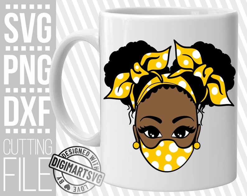 Download Black Girl with Afro Puffs svg Melanin svg Afro Woman svg ...