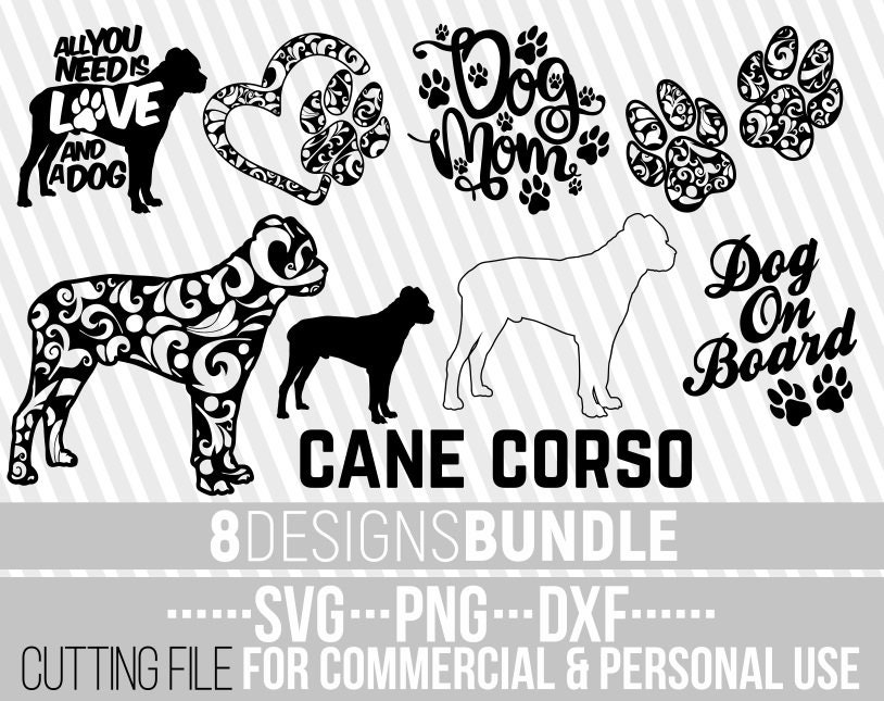 Download 8x Cane Corso Mandala Bundle Svg Dog Bundle Svg Dog Shapes Mandala Dog Svg Cuttable File Silhouettes Bundle Cricut File Vector