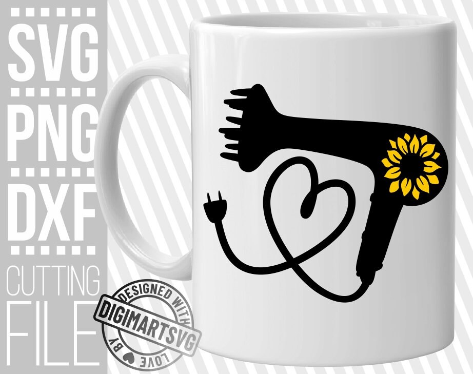 Download Dryer Svg Hair Comb Svg Hair Stylist Svg Sunflower Svg Hairdresser Svg Black Girl Magic File For Cricut Silhouette Instant Download
