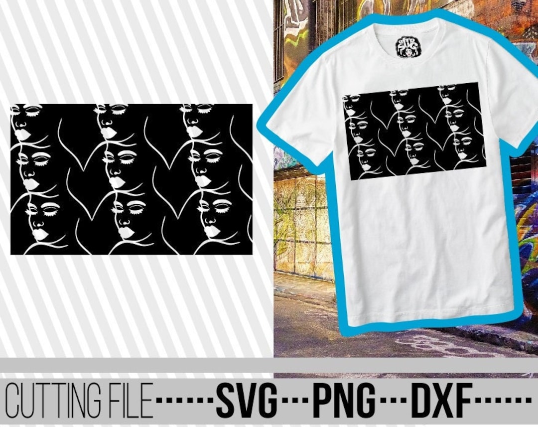 Abstract Face Svg Black Female Svg Melanin Svg Afro Girl Etsy