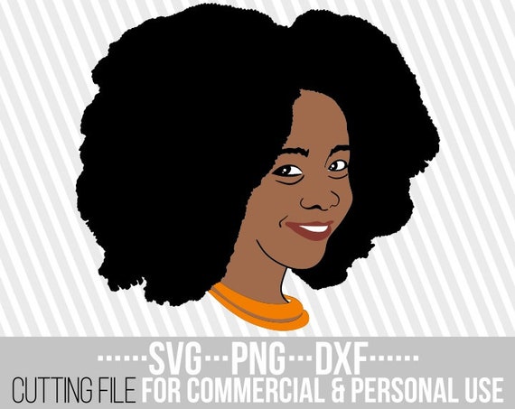 Download Smiling Melanin Girl Svg Afro Woman Vector Afro Hairstyle Etsy