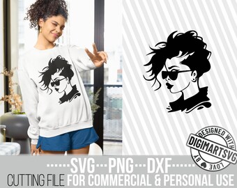 Melanin svg, Black Woman svg, Black Queen, Afro Girl svg, Black History, Curly Hair svg, Messy Hair svg, File for Cricut, Instant download