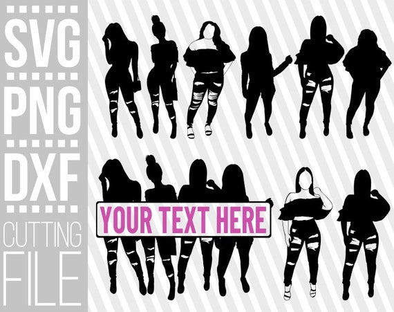 Download 9x Sexy Black Woman Silhouette Bundle svg Afro Girl SVG | Etsy