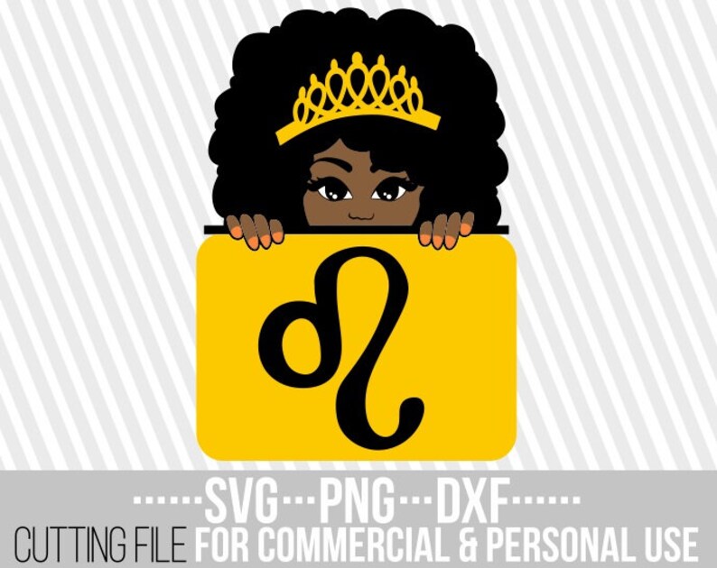 Download Clip Art Horoscope Afro Queen Svg Instant Download Leo Sign Svg Silhouette Layered File For Cricut Melanin Black Woman Zodiac Sign Svg Art Collectibles