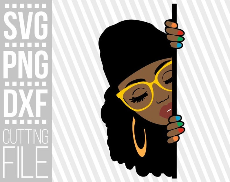 Download Peeking Black Girl svg gangsta black girl Natural Hair svg ...