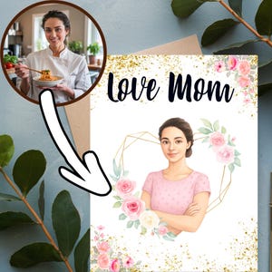 Cartão personalizado para mãe com foto, Cartão de aniversário personalizado, Cartão personalizado para mãe, Download digital, Cartão engraçado para o Dia das Mães, Presente para o Dia das Mães, Imprimir