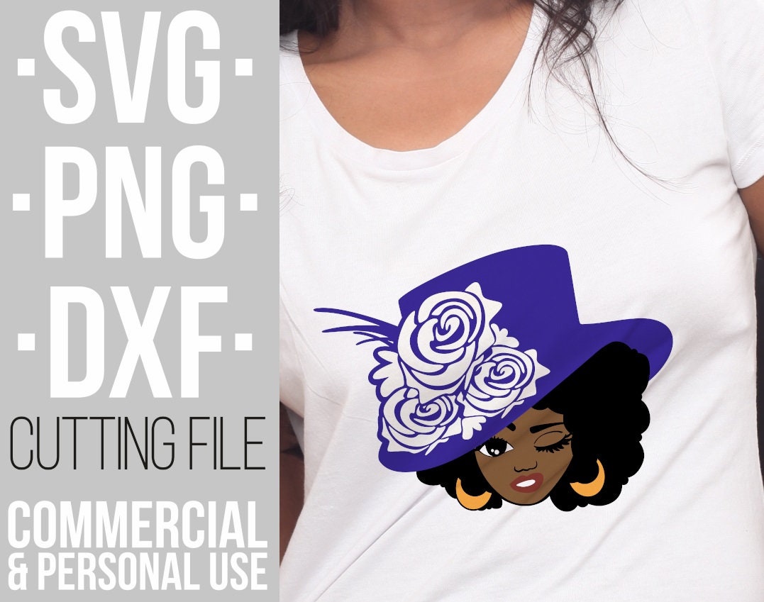 Elegant Lady Svg Hat Svg Melanin Black Woman Svg Fashion Svg Africa Black Girl Magic Svg File For Cricut Silhouette Instant Download