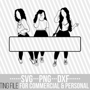 3 Sexy Black Woman Group svg, Afro Girl SVG, African American svg, Melanin svg, Black Queen svg, BFF svg, File for Cricut, Instant download