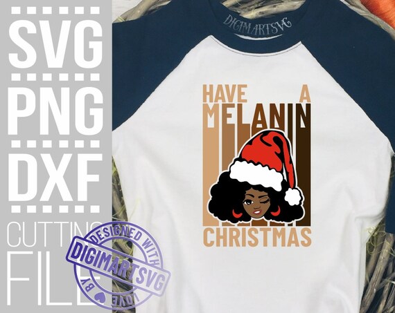 Download Have A Melanin Christmas Svg Afro Svg Santa Claus Svg Black Etsy